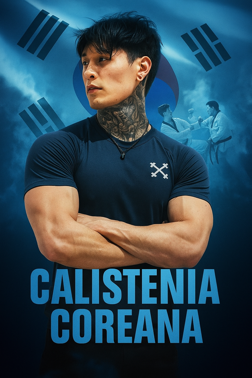 Homem forte representando o desafio Calistenia Coreana